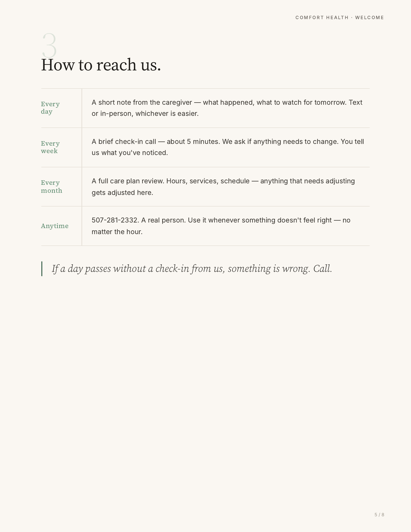 Page 5 — How to reach us