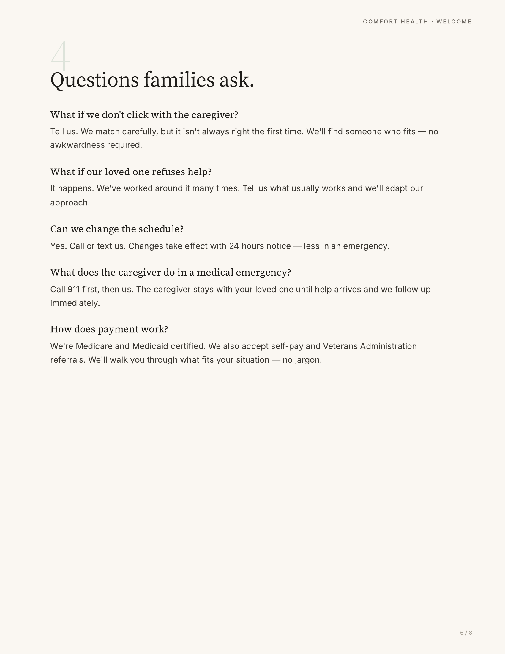 Page 6 — Questions families ask