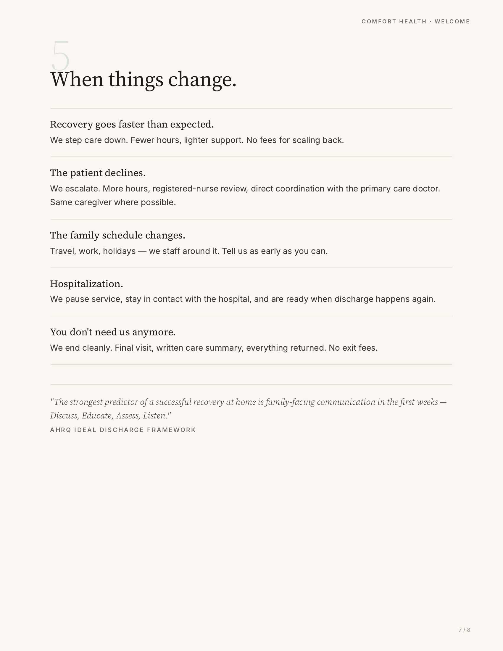 Page 7 — When things change
